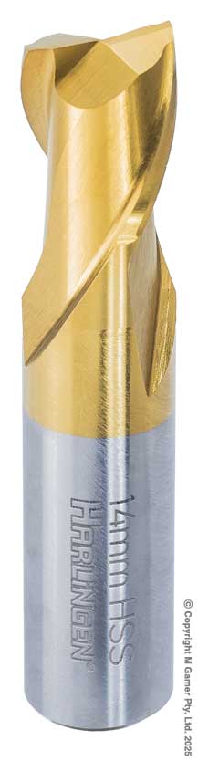 14mm Two Flute End Mill - HSS